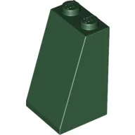 Brick Sloped 75° 2 x 2 x 3 [Solid Studs] / Dark Green