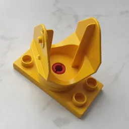 Duplo Turntable Base, 2 x 4 Plate with Ladder Holder / Yellow
