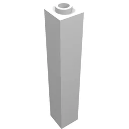 Brick 1 x 1 x 5 with Blocked Open or Hollow Stud / White