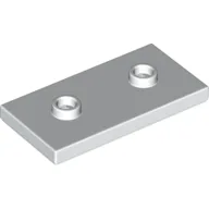 Plate Special 2 x 4 with Groove and Two Center Studs (Jumper) / White