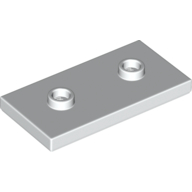 Lego Plate Special 2 x 4 with Groove and Two Center Studs (Jumper) / White