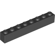 Brick 1 x 8 / Black