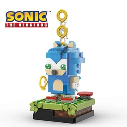 Diorama for Sonic Brickheadz 40627 - Alternate Build of Sonic the Hedgehog™ – Green Hill Zone 21331