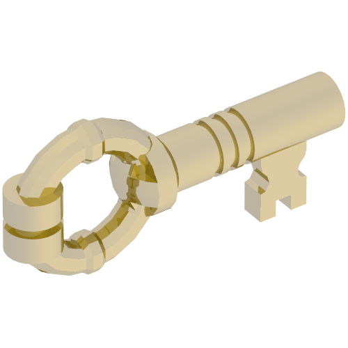 Lego Equipment Key / Chrome Gold