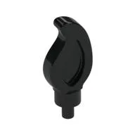 Wave / Flame Small with Pin / Black