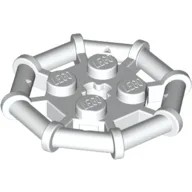 Plate Special 2 x 2 with Bar Frame Octagonal / White