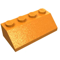 Brick Sloped 45° 2 x 4 / Orange