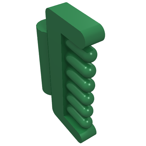 Lego Belville, Animal / Creature Accessory, Horse Comb / Green