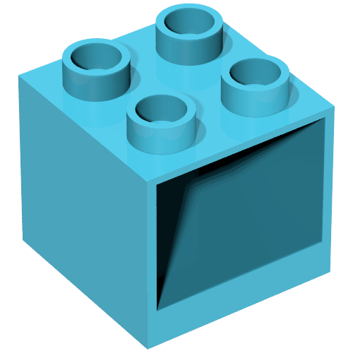 Lego Duplo Cabinet 2 x 2 x 1.5 / Maersk Blue