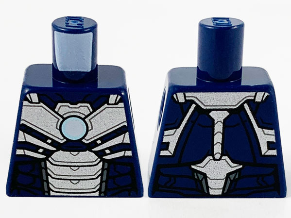 Lego Torso Armor, Silver Plates and Metallic Light Blue Circle Arc Reactor Pattern