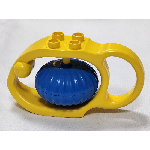Lego Duplo Rattle Fish with Blue Horizontal Wheel / Yellow