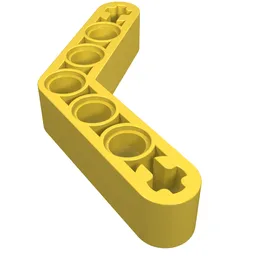Technic Beam 1 x 7 Bent (4 - 4) Thick / Yellow