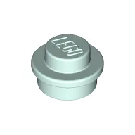 Plate Round 1 x 1 with Solid Stud / Light Aqua