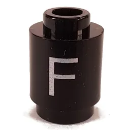 Brick Round 1 x 1 with Letter 'F' Print