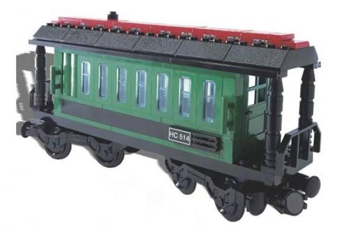 Lego Passenger Wagon Green (White Box)