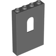 Panel 1 x 4 x 5 with Arched Window / Dark Bluish Gray