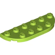 Plate Round Corners 2 x 6 Double / Lime