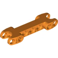 Technic Axle and Pin Connector 2 x 7 with Two Ball Joint Sockets / Orange