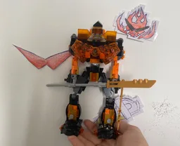 Gurren Lagann inspired battle mech with diferent weapons