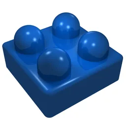 Primo Brick 2 x 2 / Blue
