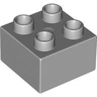 Duplo Brick 2 x 2 / Light Bluish Gray