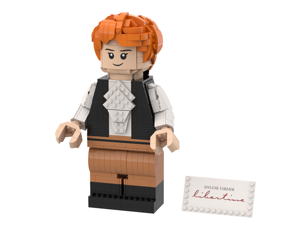 Lego Maxifig Mylène Farmer from music video "Libertine"