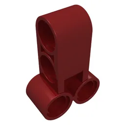 Technic Pin Connector Perpendicular Long / Dark Red