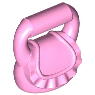 Bag / Handbag / Purse Round with Ruffle [Plain] / Bright Pink