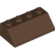 Lego Brick Sloped 45° 2 x 4 / Brown