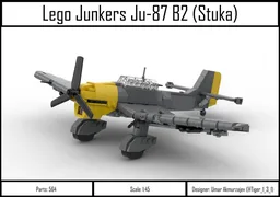 Lego Junkers Ju-87 B2 (Stuka) (1:45 scale)