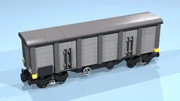 8-Wheel Box Wagon (SNOT, gray, 7 studs high)