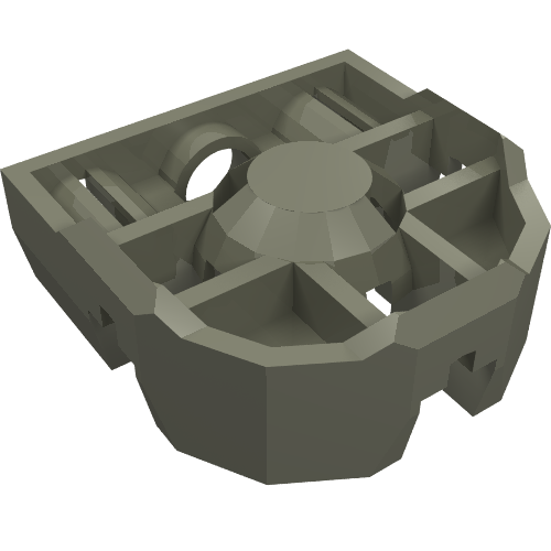 Lego Technic Pin Connector Block 3 x 3 x 1 / Dark Gray