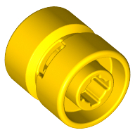 Lego Wheel 11 x 12 with Hole Notched for Wheels Holder Pin / Yellow