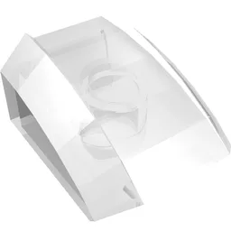 Brick Curved 2 x 2 with Lip, No Studs / Trans-Clear