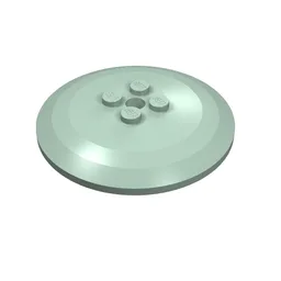 Dish 6 x 6 Inverted (Radar) with Solid Studs / Sand Green