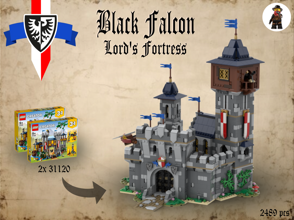 Lego Black Falcon Lord's Fortress (2x 31120)