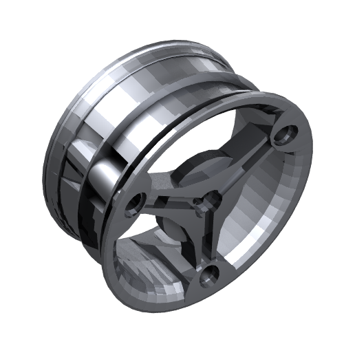Lego Wheel 70 x 28 mm Futuristic / Metallic Silver
