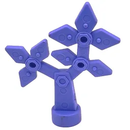Duplo Flower, Faux Metal Bolts and Rivets Design, 8 Petals / Medium Bluish Violet