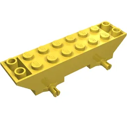 Vehicle Base 2 x 8 x 1 1/3, Inverted Slope Double / Yellow