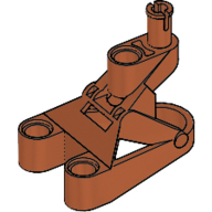 Lego Large Figure Foot, 3 x 4 1/2 x 2 1/3 with Technic Pin Connector / Dark Orange