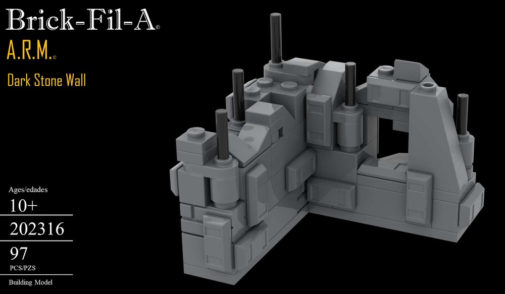 Lego Dark grey wall