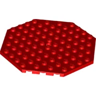 Plate Special 10 x 10 Octagonal with Hole / Red