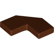 Tile Special 2 x 2 Corner with Cut Corner - Facet / Reddish Brown