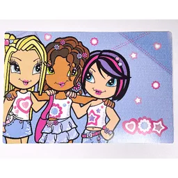 Clikits Insert, 19 x 12.5, 'Heart', 'Daisy', and 'Star' with Blue Background Print / [No Color/Any Color]