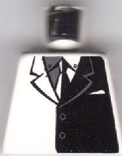 Lego Torso Batman Suit with Black Half Panel, Tie Pattern