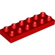 Duplo Plate 2 x 6 / Red