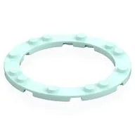 Plate 8 x 8 Round with 6 x 6 Round Cutout / Light Aqua