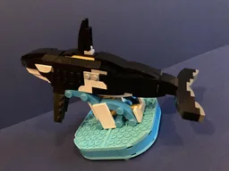 2 x 40498 Killer Whale (orca) model