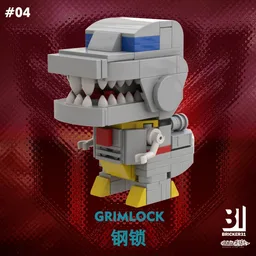 MOC - Brickheadz GRIMLOCK_in_disguise