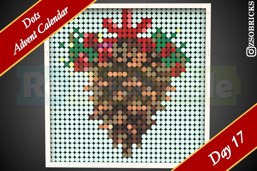 Lego Day 17 - Pine Cone - Dots Advent Calendar